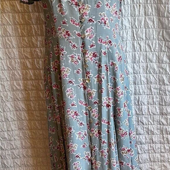 Cdc Caren Desire Company Vintage maxi button flutter sleeves floral print size 6 - Picture 3 of 6